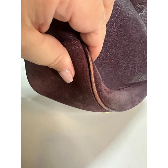 Women's Louis Vuitton Purple Leather Audacieuse EnprienteSuede Hobo Bag One Size - Picture 12 of 16